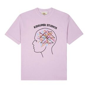 KidSuper Studios - Thoughts In My Head - T-Shirt in Lilac w/ Multicolor Graphics